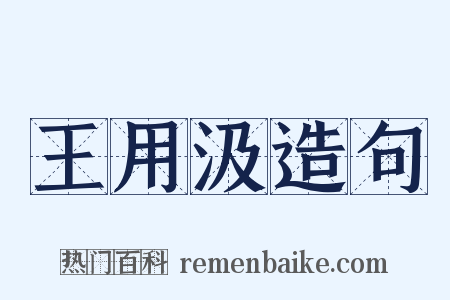 王用汲造句是什么意思的图片